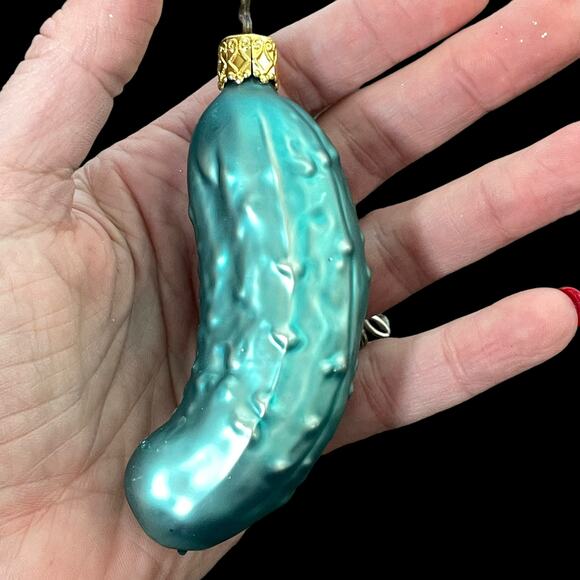 Inge Glas Pickle Ornament Vintage 1992 Olde World Glass Christmas Germany READ - Picture 9 of 15